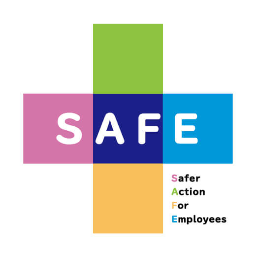 SAFE logo - 労働安全衛生に取り組む「SAFEコンソーシアム」に加盟しました